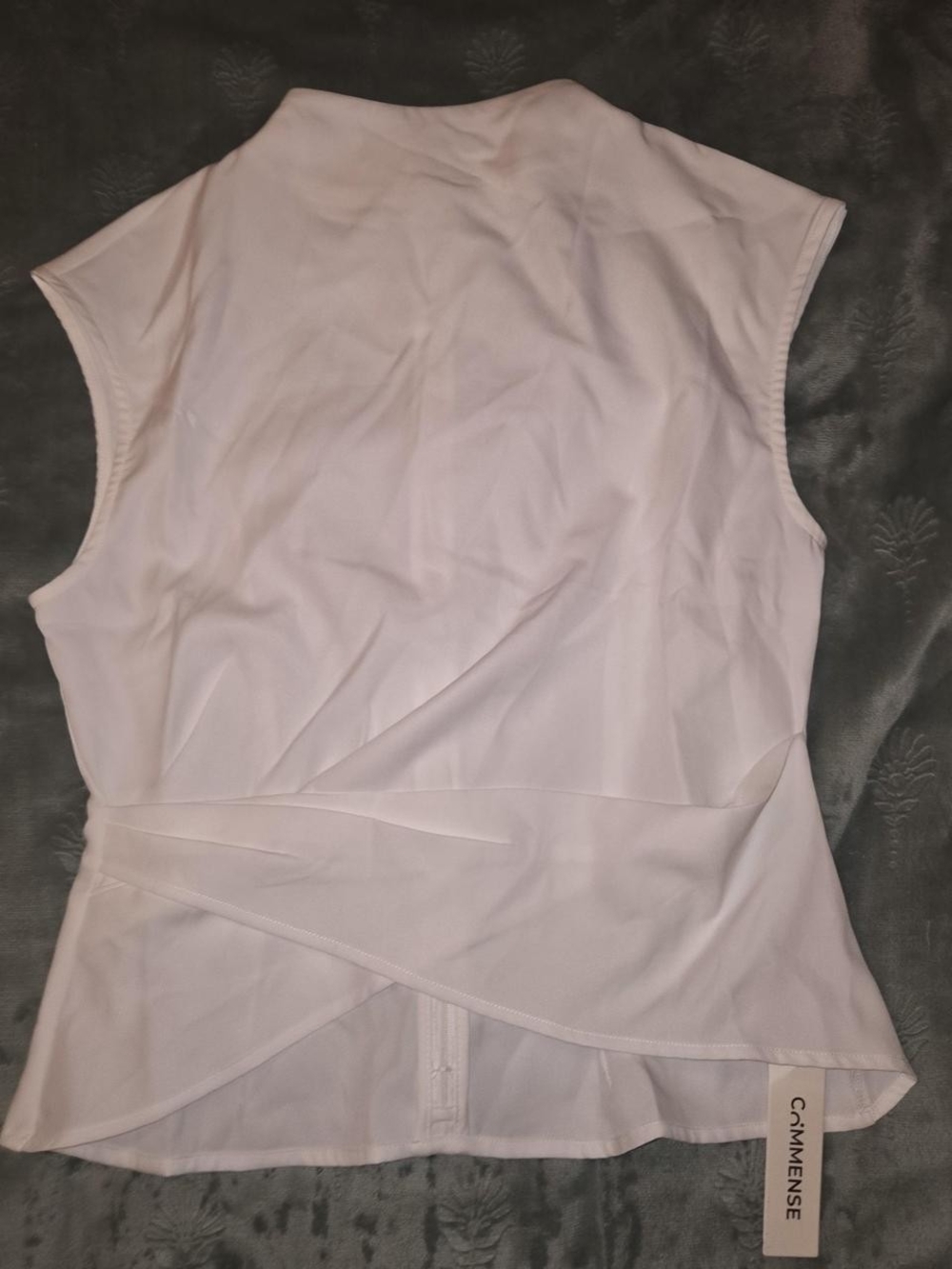 Commense Sleevless Wrap Top With Wrap Detail